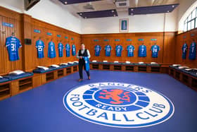 Jimmy Bell checks the Rangers dressing room