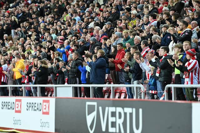 Fans at the Sunderland match against Watford.